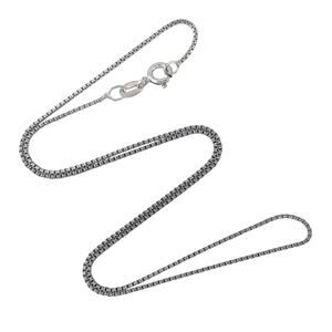 Estate Italy Sterling Silver 925 Box Chain Necklace 16.5"
